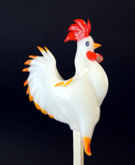 Amezaiku rooster finished